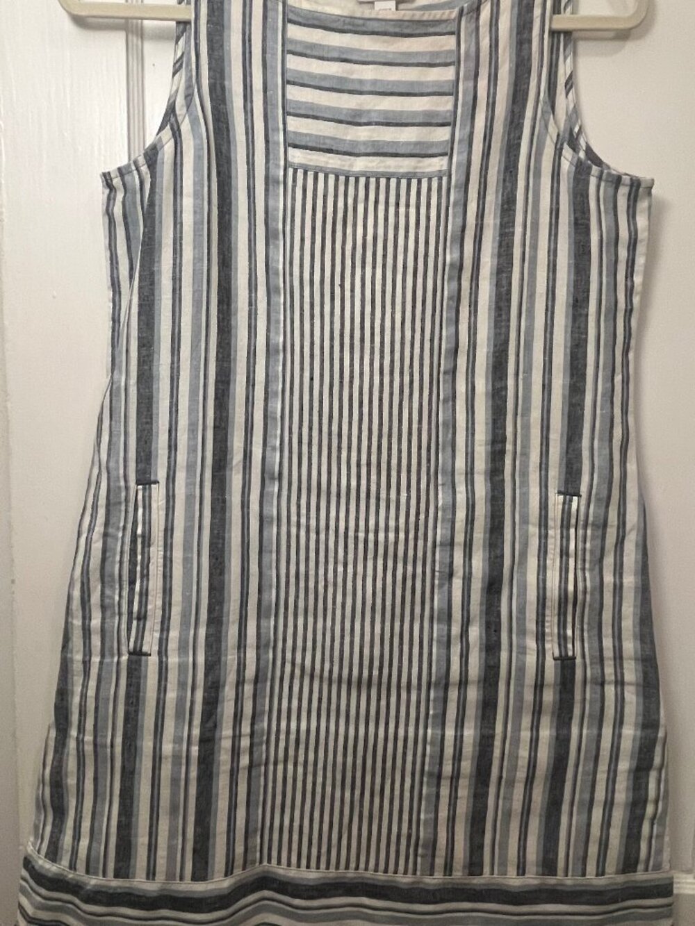 J. Jill Love Linen Striped Sleeveless Shift Dress - Size XS Petite